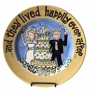 Glory Haus Wedding Plate Bride Groom Laura Kirkland Happily Ever After